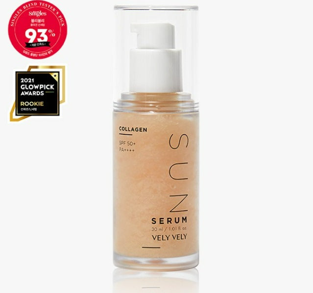 VELY VELY Collagen Sun Serum SPF50+ 30ml Korean Skincare NZ