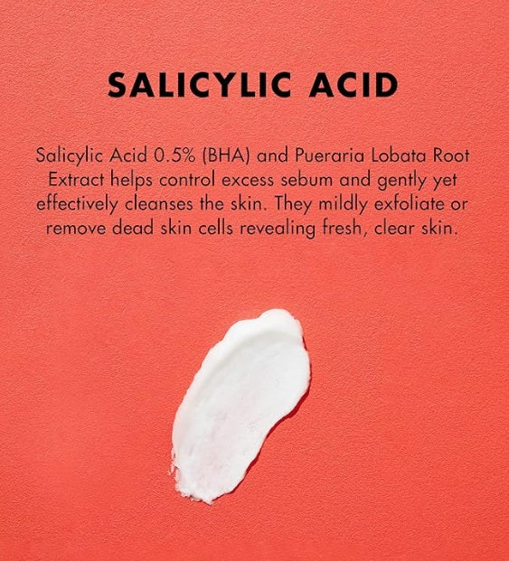 Gentle salicylic acid face wash for acne-prone skin NZ