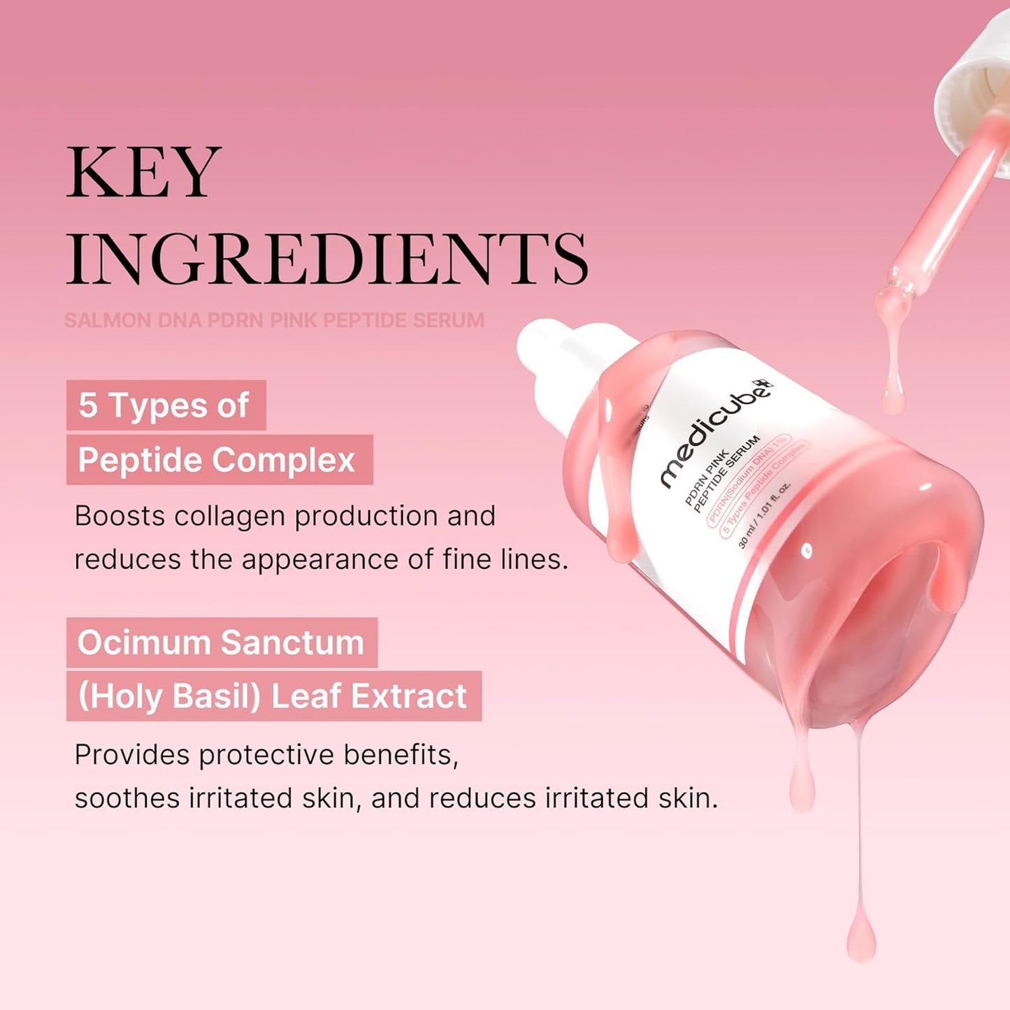 Medicube PDRN Pink Peptide Serum 30ml K-beauty NZ