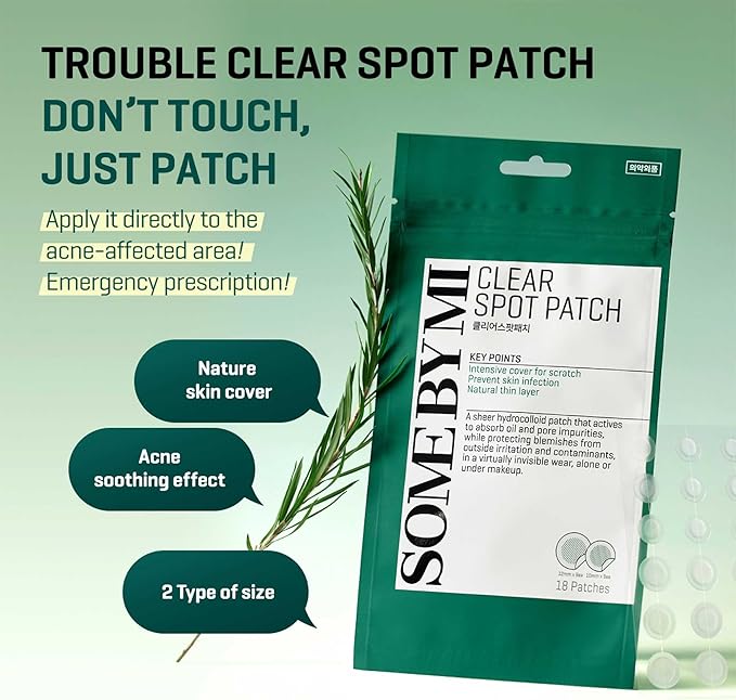 Clear hydrocolloid acne patches