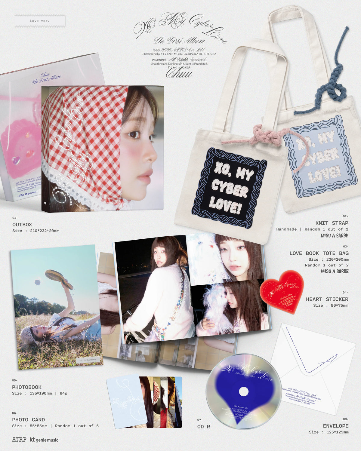 CHUU XO, My Cyberlove Love Ver. | K-pop Album NZ