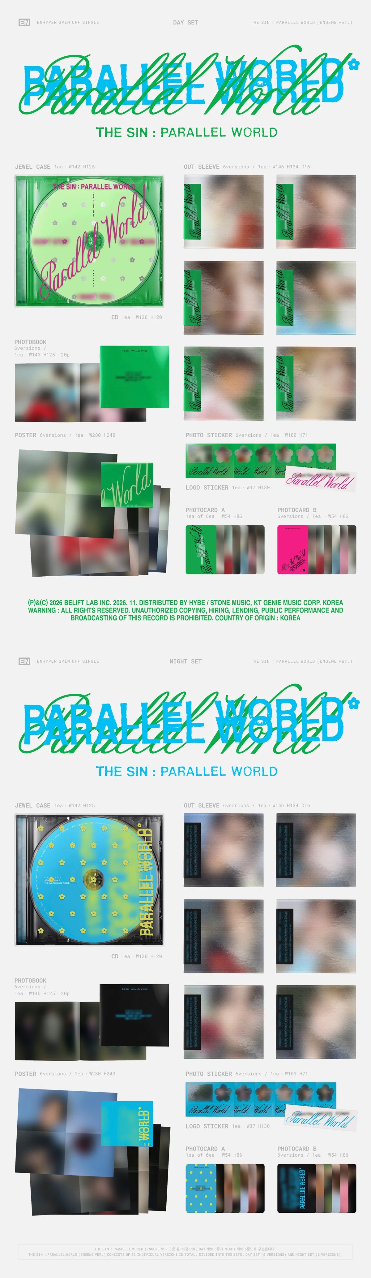 ENHYPEN THE SIN PARALLEL WORLD ENGENE Ver. | K-pop Album NZ