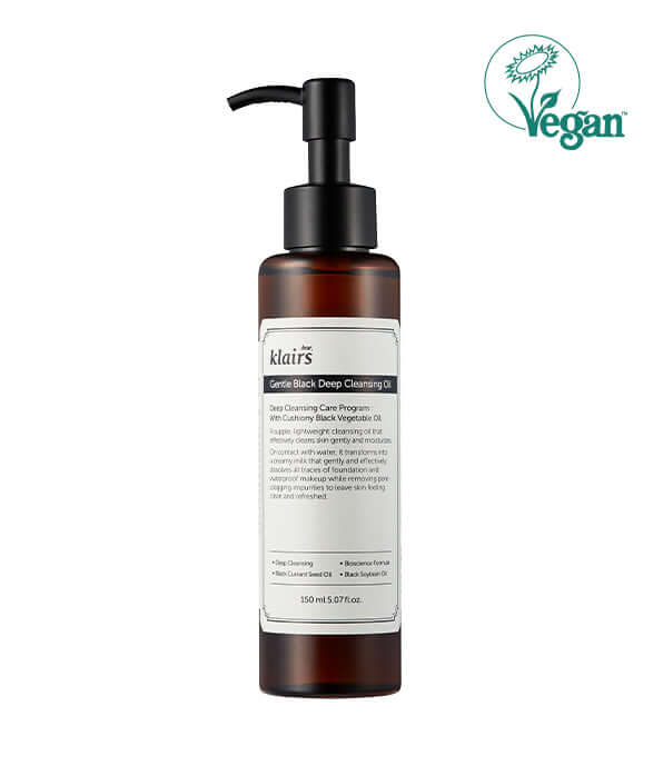 Dear, Klairs Gentle Black Deep Cleansing Oil 150ml Korean Skincare NZ