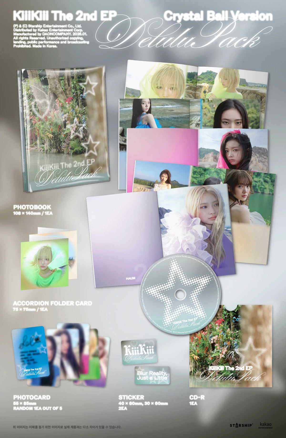 KiiiKiii Delulu Pack Crystal Ball Ver. 2nd EP | K-pop NZ