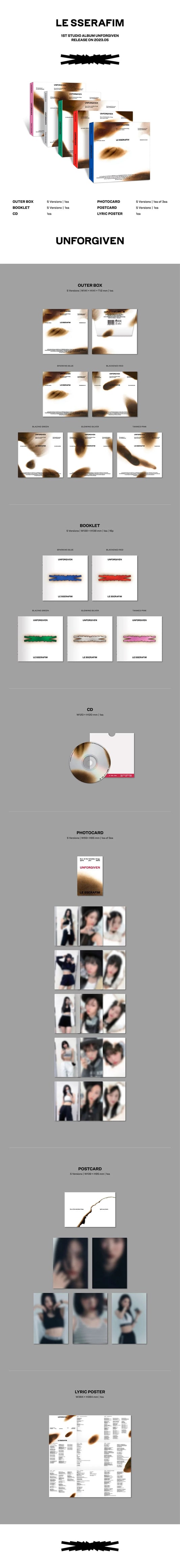 LE SSERAFIM UNFORGIVEN COMPACT Ver. | K-pop Album NZ