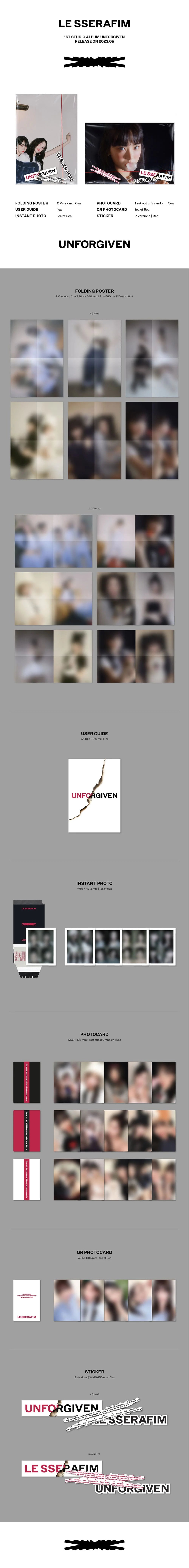 LE SSERAFIM UNFORGIVEN Weverse Albums Ver. | K-pop Album NZ