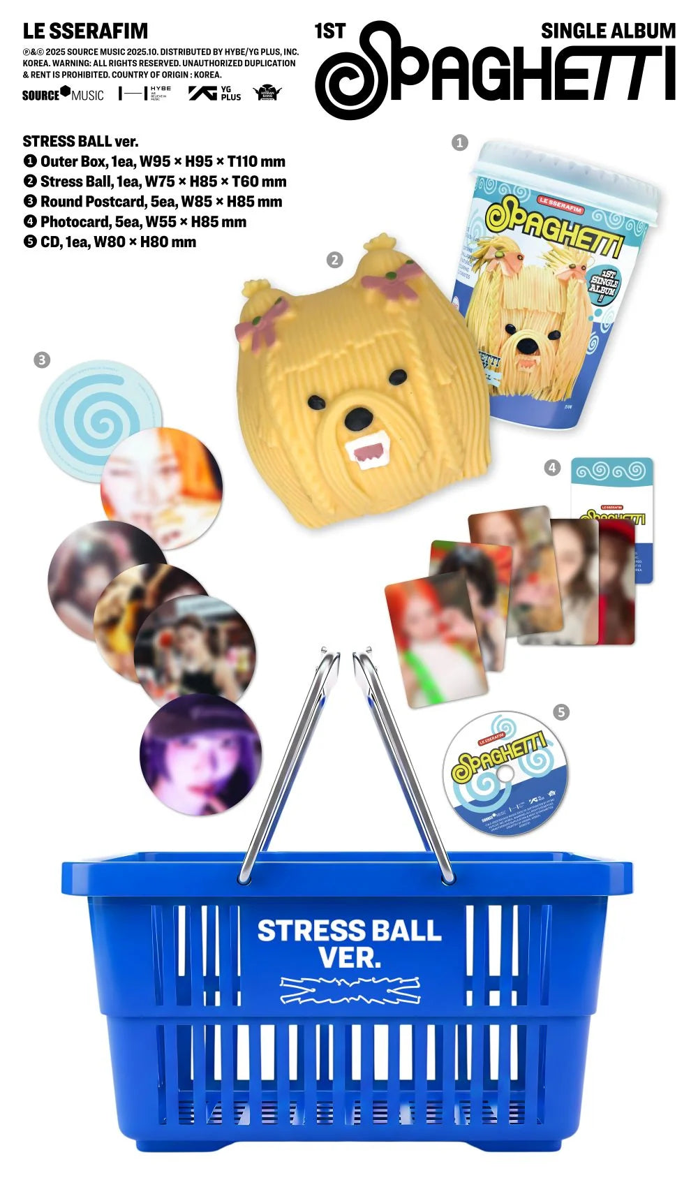 LE SSERAFIM SPAGHETTI STRESS BALL Ver. | K-pop Album NZ