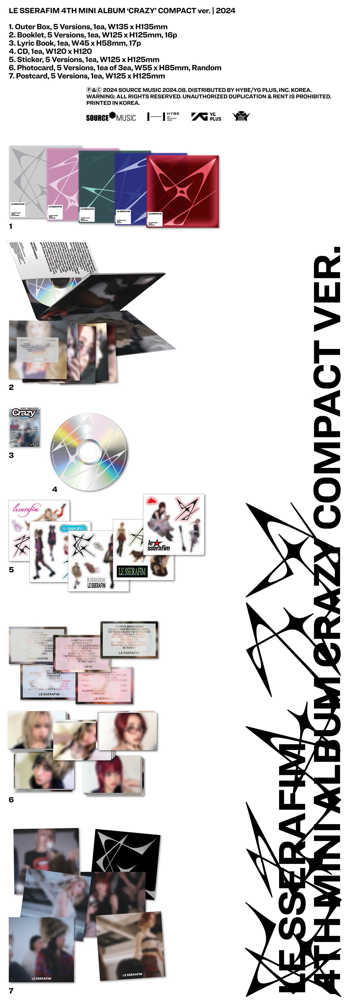 LE SSERAFIM CRAZY COMPACT Ver. | K-pop Album NZ