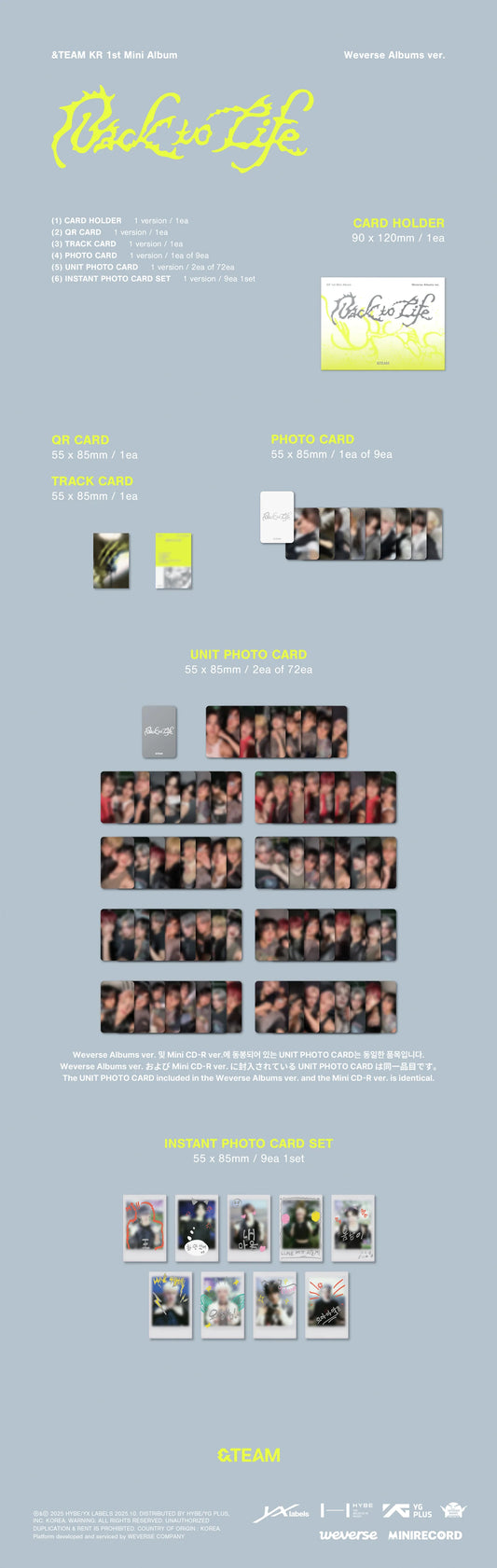 &TEAM Back to Life Photocard Box Weverse Ver. | K-pop Album NZ