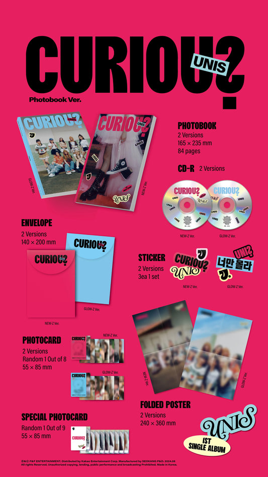 UNIS CURIOUS 1st Single Album Photobook Ver. | K-pop NZ