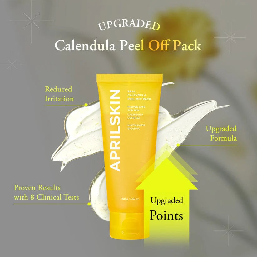 APRILSKIN Calendula Peel Off Mask 100g – Soothing K-beauty mask for pore care and skin calming