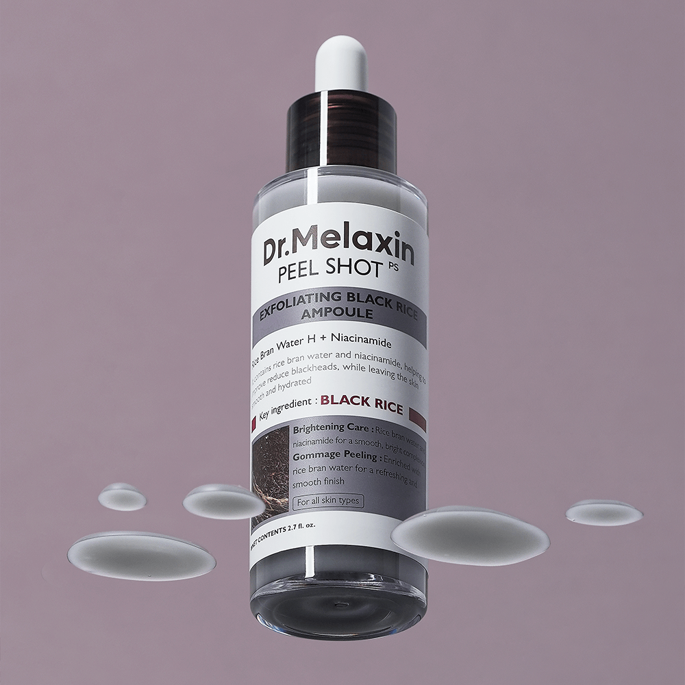 Dr. Melaxin PEEL SHOT EXFOLIATING BLACK RICE AMPOULE 80ML