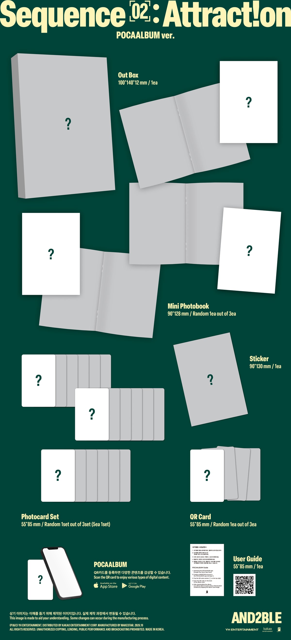 AND2BLE Sequence 02: Attraction POCAALBUM | K-pop NZ
