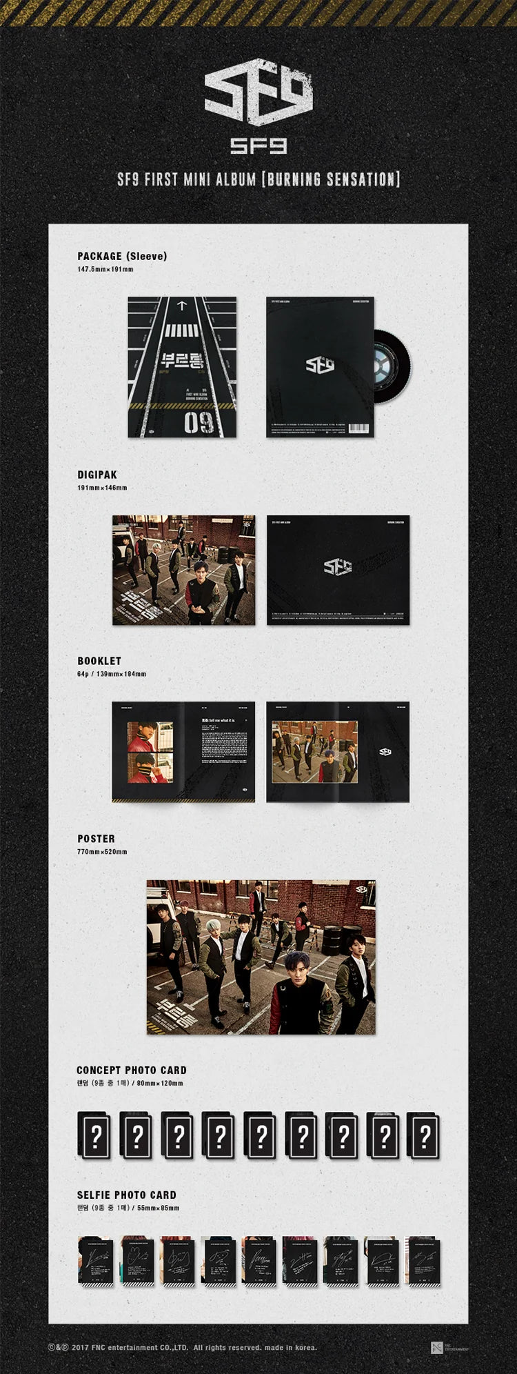 SF9 BURNING SENSATION 1st Mini Album | K-pop NZ