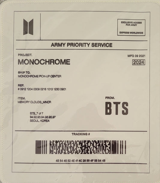 BTS - POP UP : MONOCHROME IN BANGKOK OFFICIAL MD MOUSE PAD - WHITE