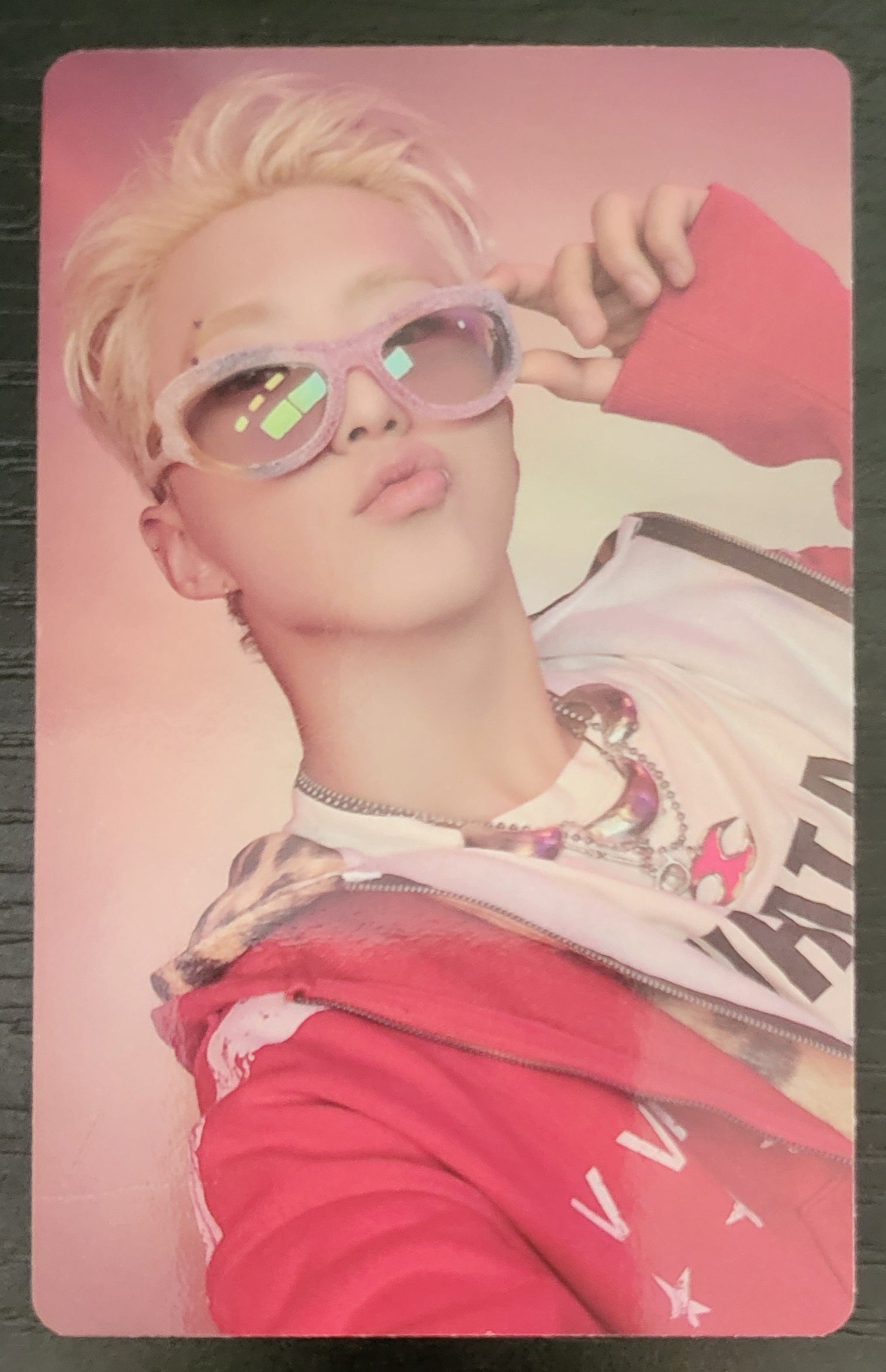 SEVENTEEN BSS TELEPARTY Weverse POB Photocard featuring a stylish member in sunglasses, posing confidently.