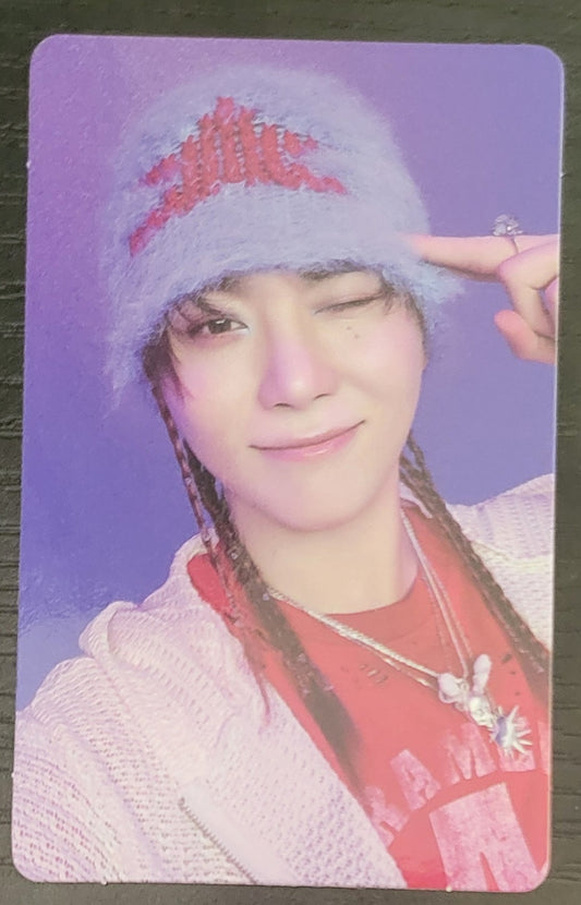 SEVENTEEN BSS TELEPARTY Weverse POB Photocard featuring a smiling member wearing a hat and stylish outfit.