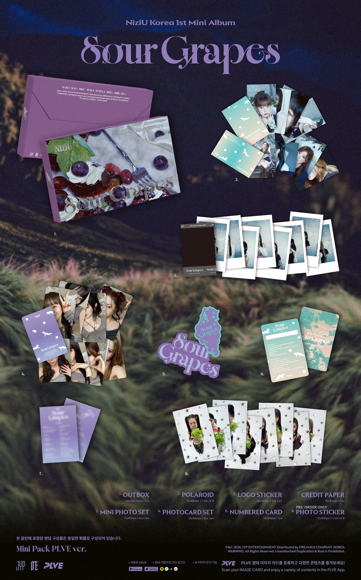 NiziU - 1st Mini Album [Sour Grapes] Mini Pack PLVE Ver.