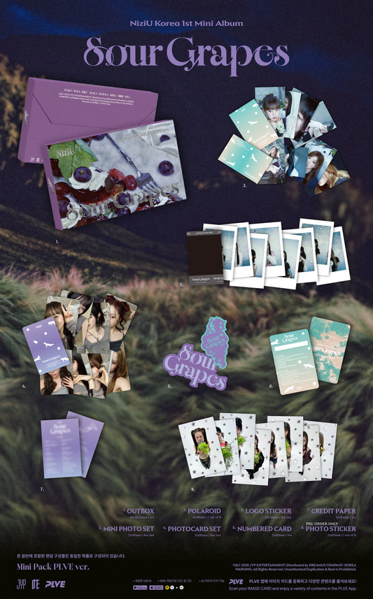 NiziU - 1st Mini Album [Sour Grapes] Mini Pack PLVE Ver.
