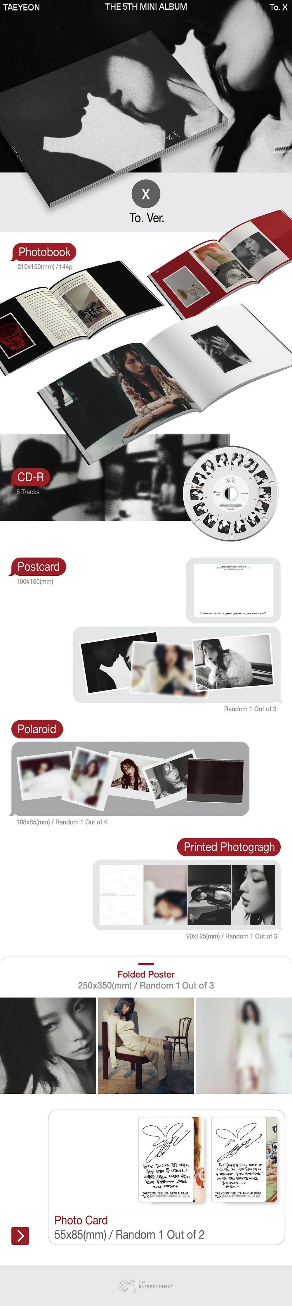 TAEYEON To. X 5th Mini Album To Ver. | K-pop Album NZ