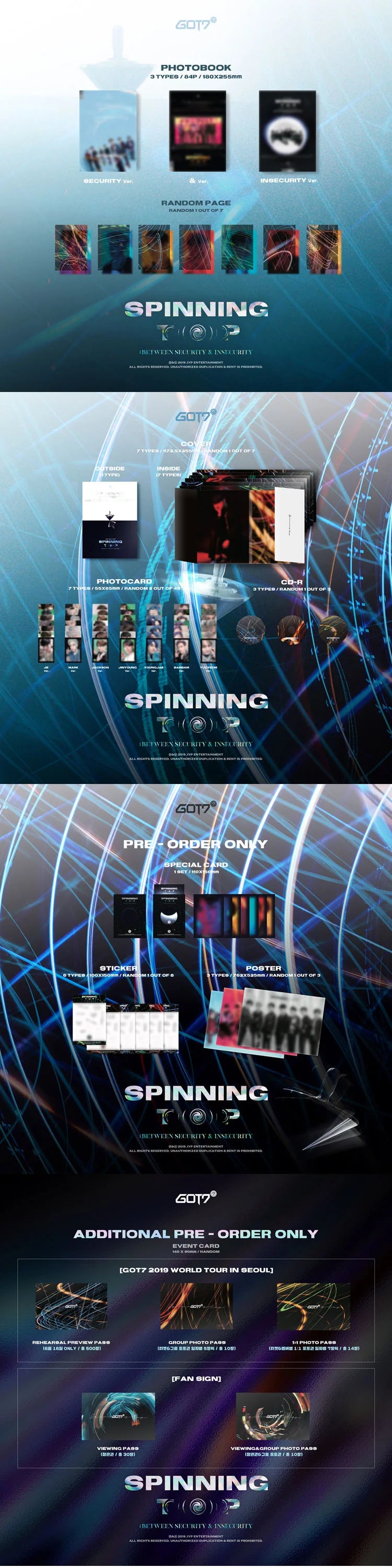 GOT7 SPINNING TOP 9th Mini Album | K-pop Album NZ
