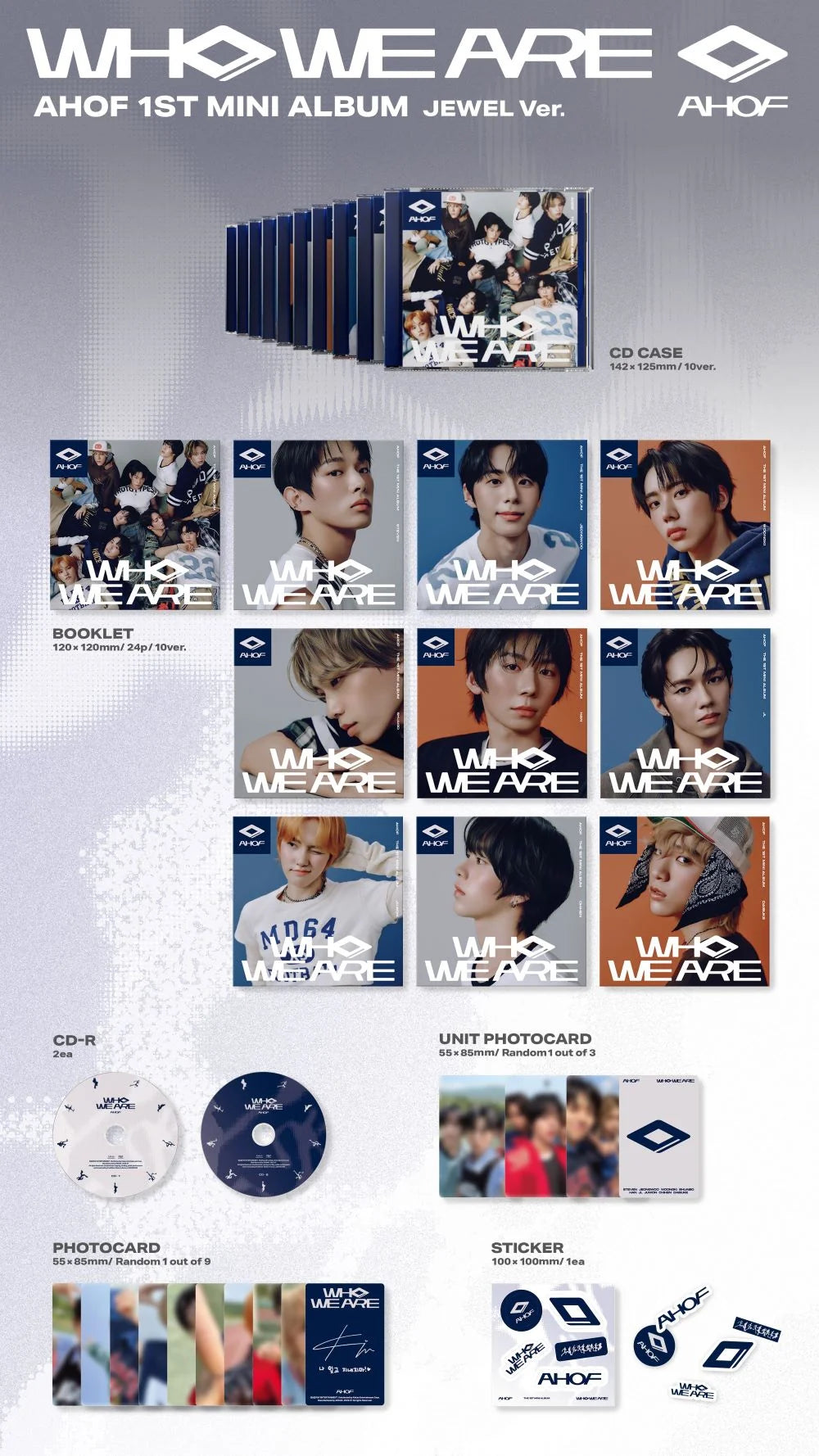 AHOF - 1st Mini Album [WHO WE ARE] JEWEL Ver. (Random)