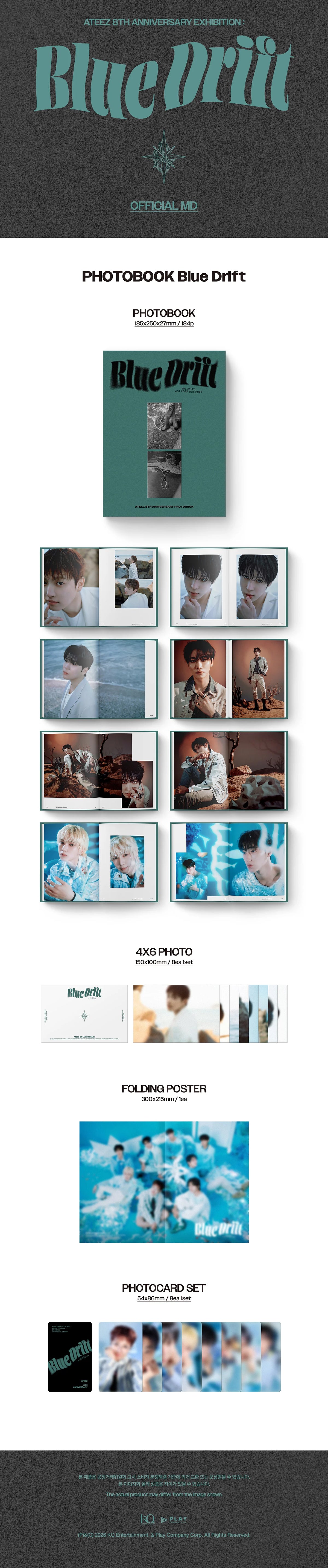 ATEEZ - 8th Anniversary PHOTOBOOK [Blue Drift] in NZ