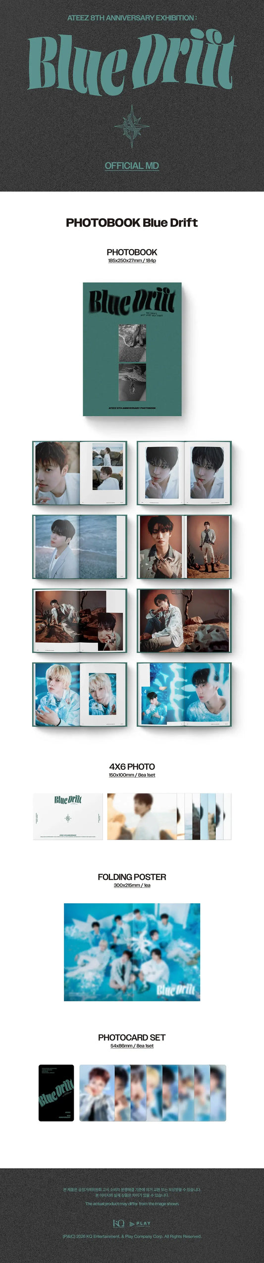 ATEEZ - 8th Anniversary PHOTOBOOK [Blue Drift] in NZ