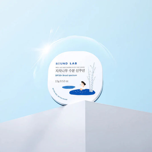 ROUND LAB Birch Juice Moisturizing Sun Cushion 15G front view