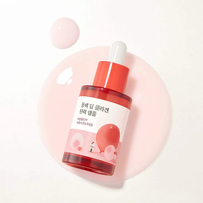 Korean skincare firming ampoule with camellia extract