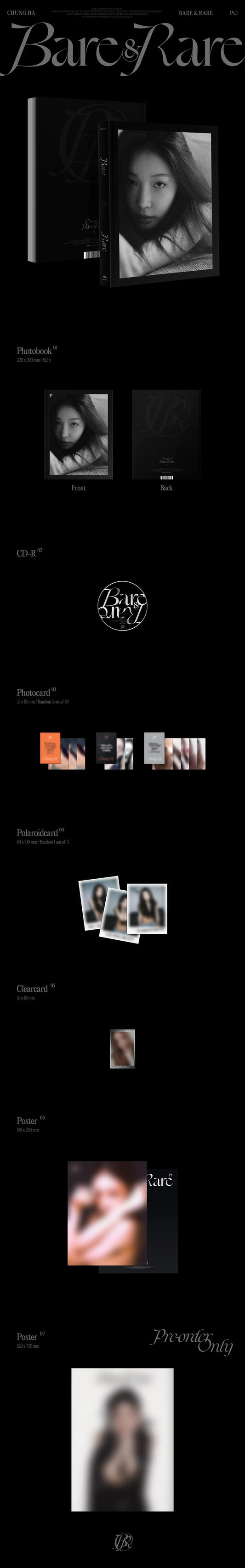 CHUNG HA BARE&R​​ARE Pt.1 Album | K-pop Album NZ