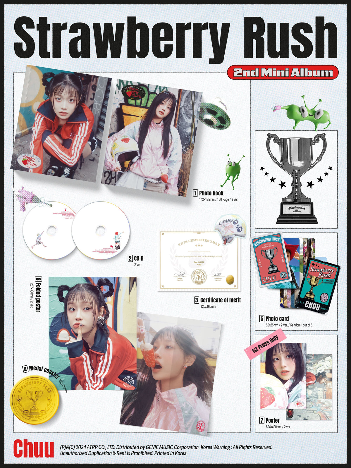 CHUU - 2nd Mini Album [Strawberry Rush] (Random)(Pre-order)