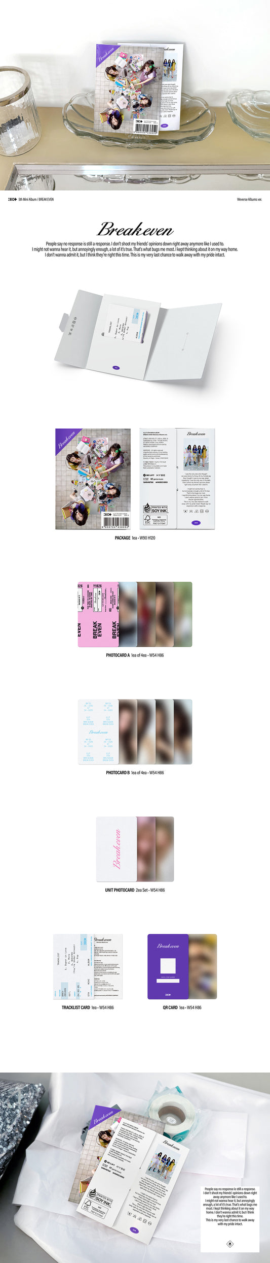 ILLIT - 5th Mini Album [BREAK EVEN] Weverse Albums Ver. details NZ
