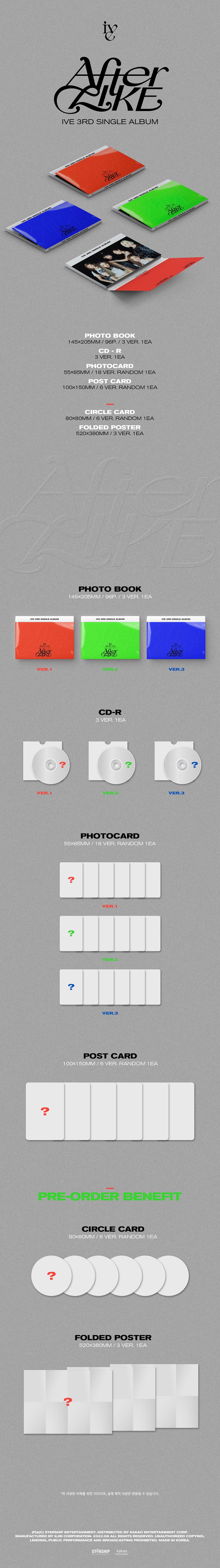 IVE AFTER LIKE PHOTO BOOK Ver. 3rd Single | K-pop NZ