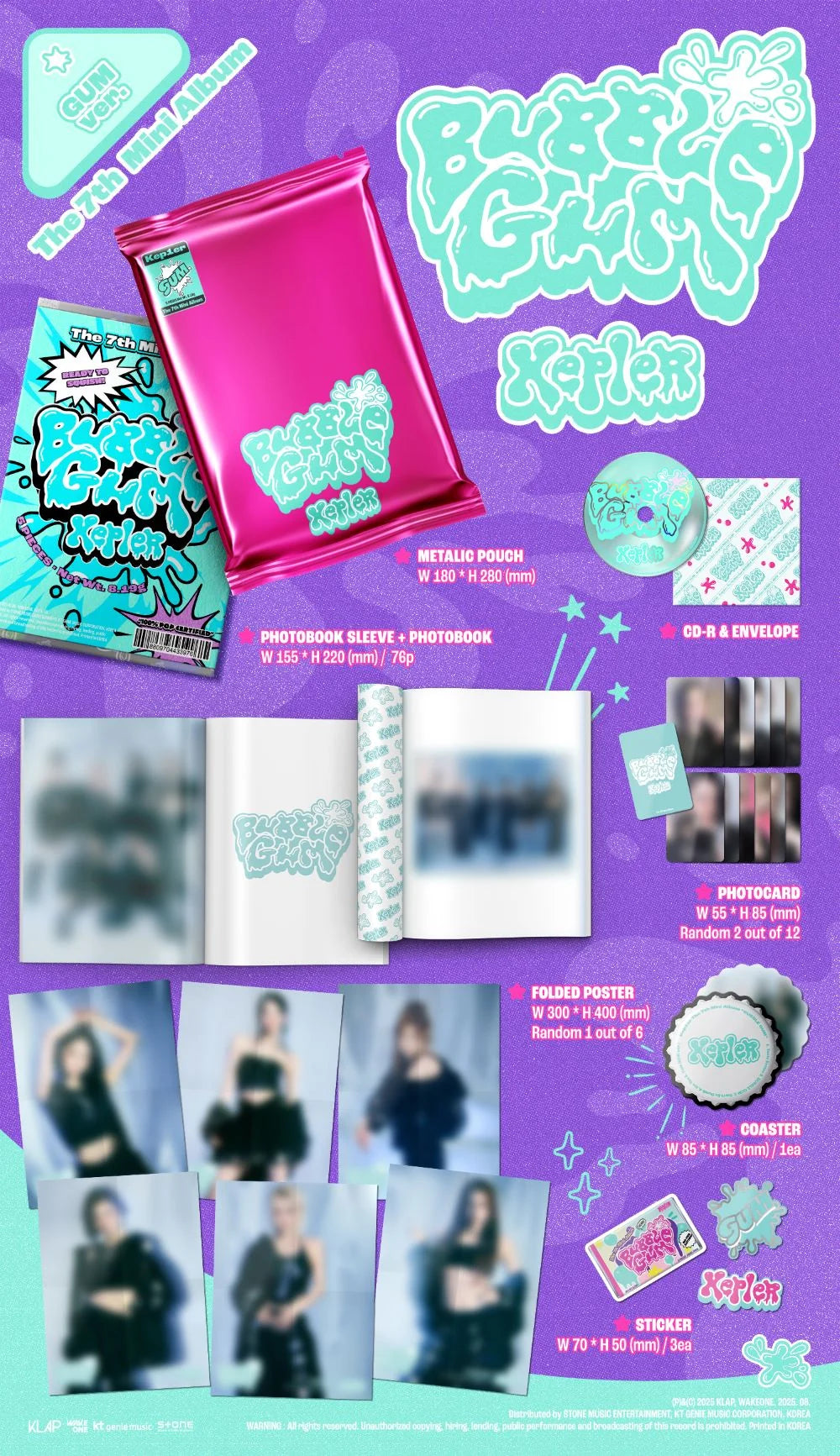 Kep1er BUBBLE GUM Standard Ver. 7th Mini Album | K-pop NZ