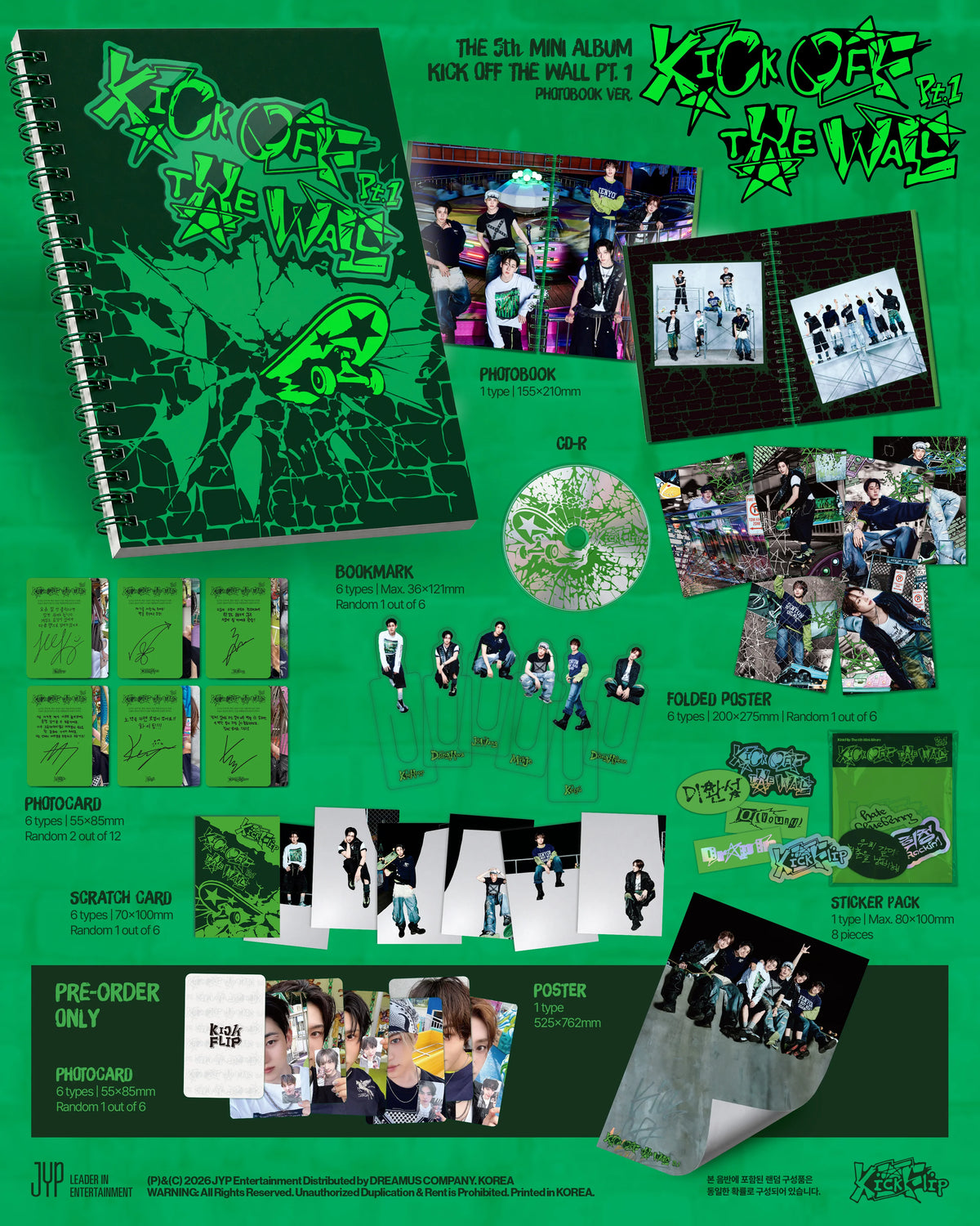KickFlip - 5th Mini Album [KICK OFF THE WALL Pt.1] PHOTOBOOK Ver. in NZ