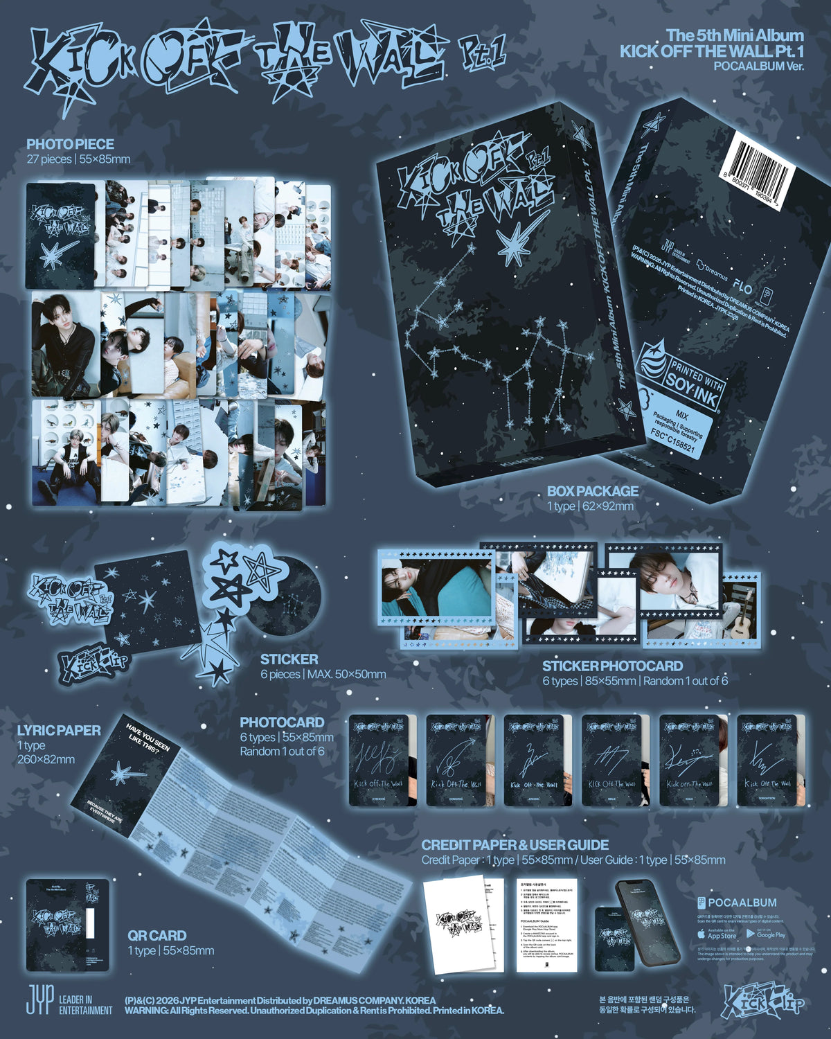 KickFlip - 5th Mini Album [KICK OFF THE WALL Pt.1] POCAALBUM Ver. in NZ