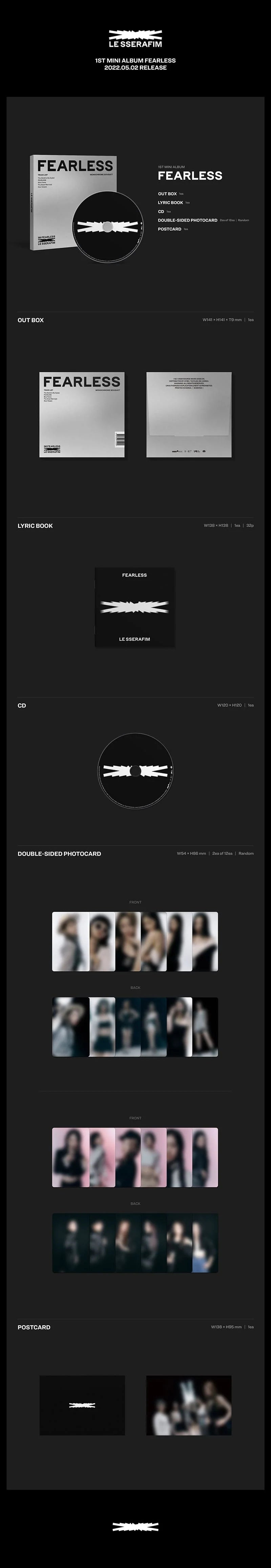 LE SSERAFIM FEARLESS MONOCHROME BOUQUET | K-pop Album NZ