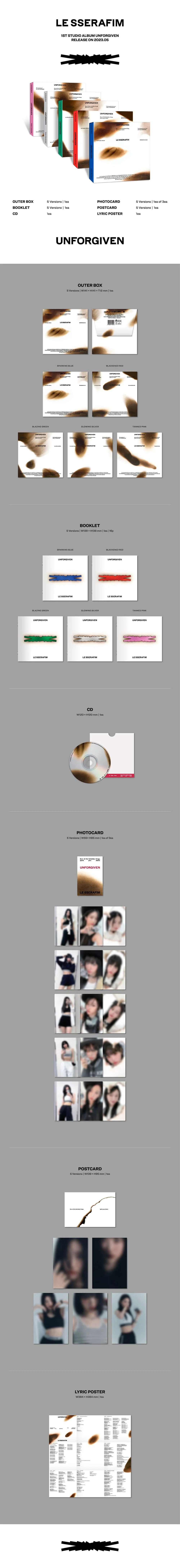 LE SSERAFIM UNFORGIVEN COMPACT Ver. | K-pop Album NZ