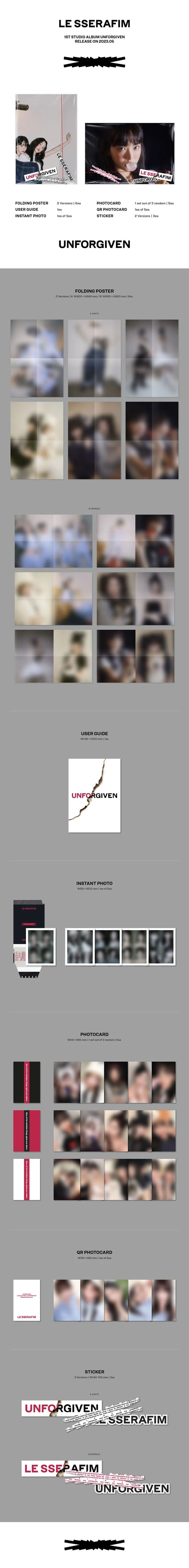 LE SSERAFIM UNFORGIVEN Weverse Albums Ver. | K-pop Album NZ