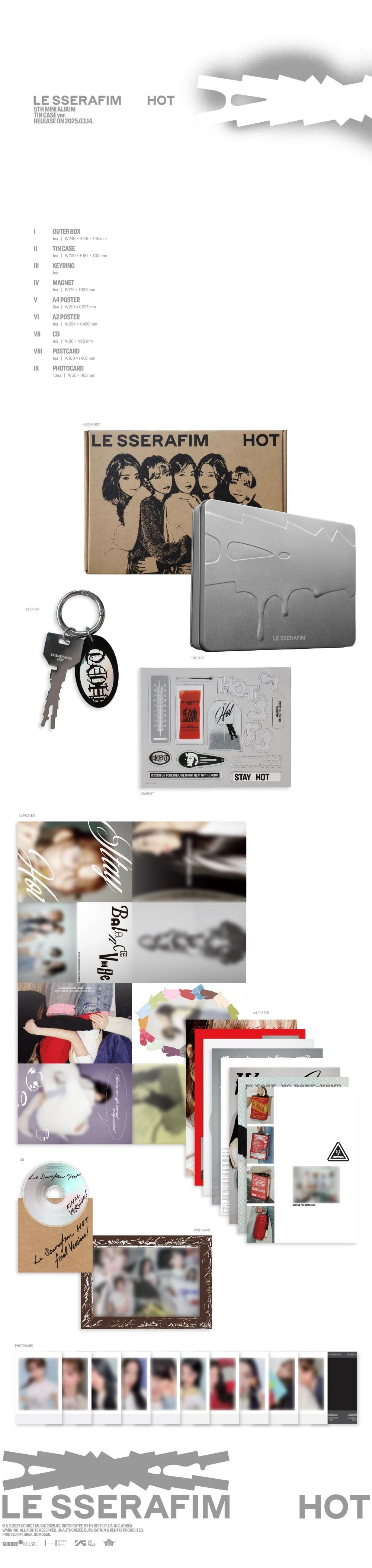 LE SSERAFIM HOT TIN CASE Ver. | K-pop Album NZ