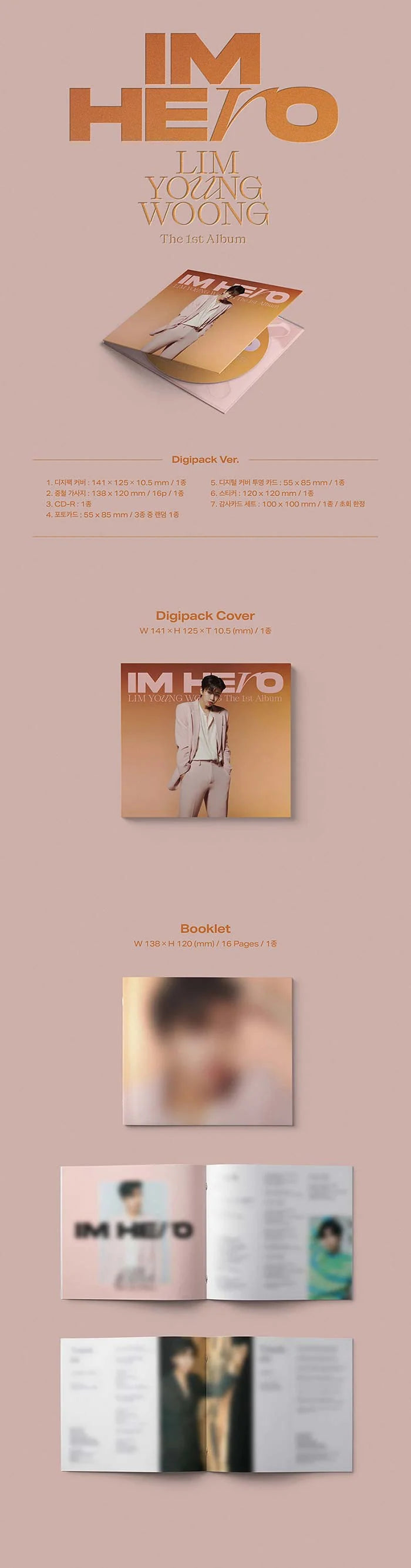 Lim Young Woong IM HERO Album Version Selection | K-pop Album NZ