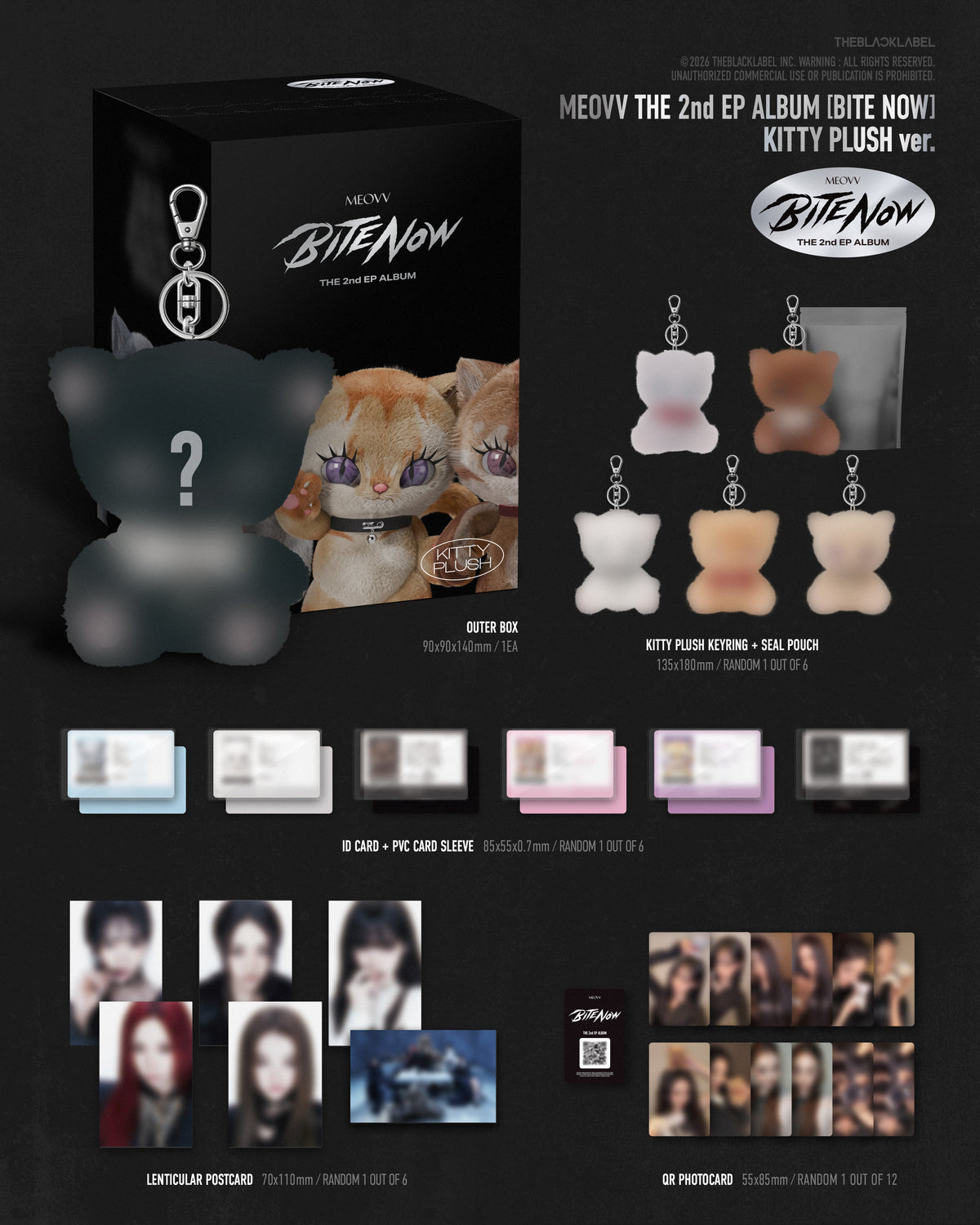 MEOVV - 2nd EP ALBUM [BITE NOW] KITTY PLUSH Ver. (Random)