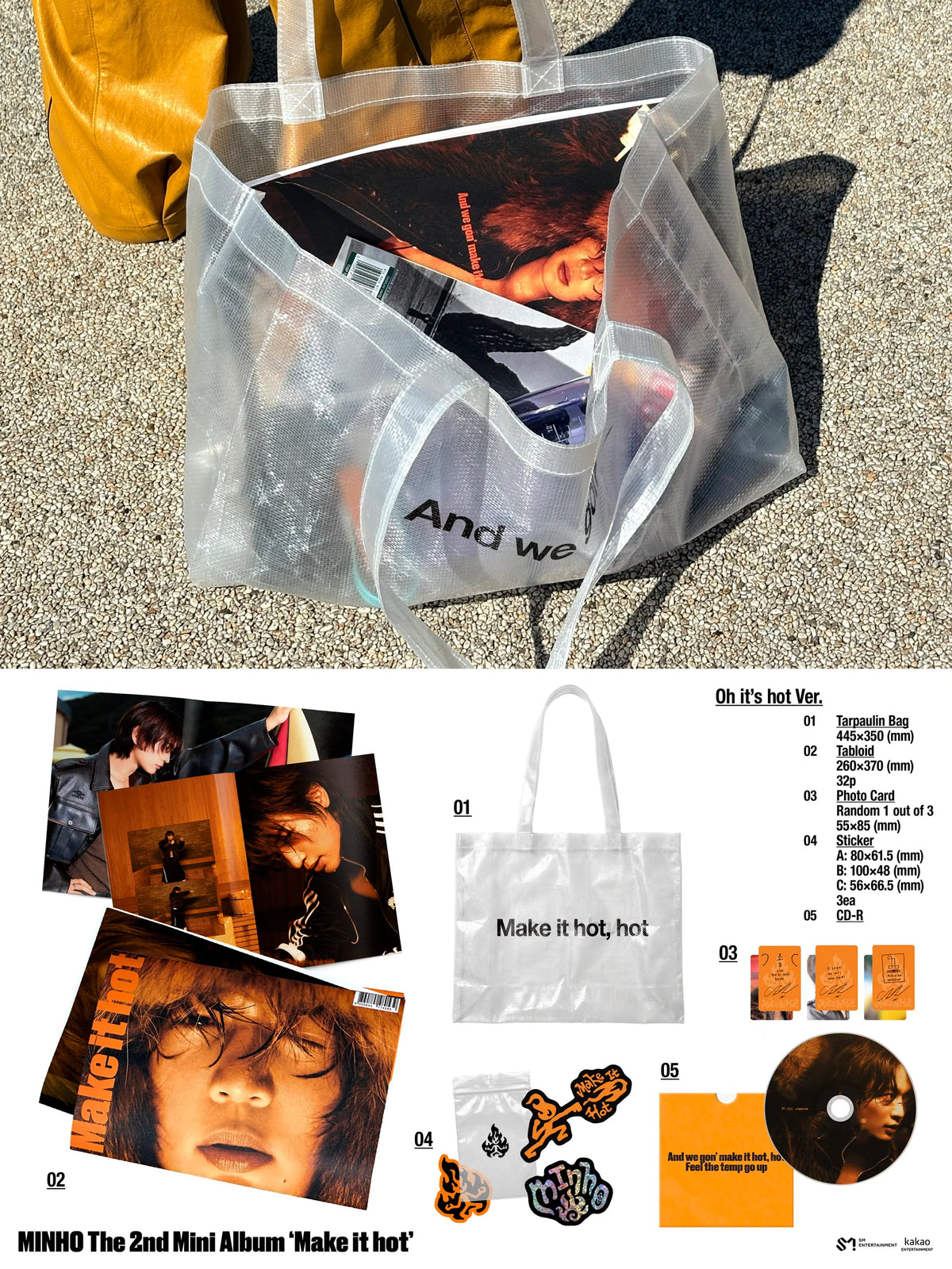 MINHO Make it hot 2nd Mini Album Oh it's hot Ver. | K-pop Album NZ