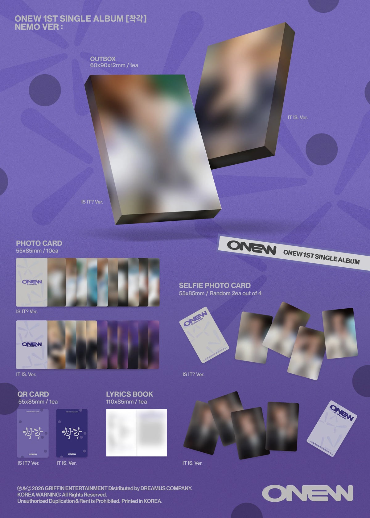 ONEW 착각 1st Single Album NEMO Ver. | K-pop NZ