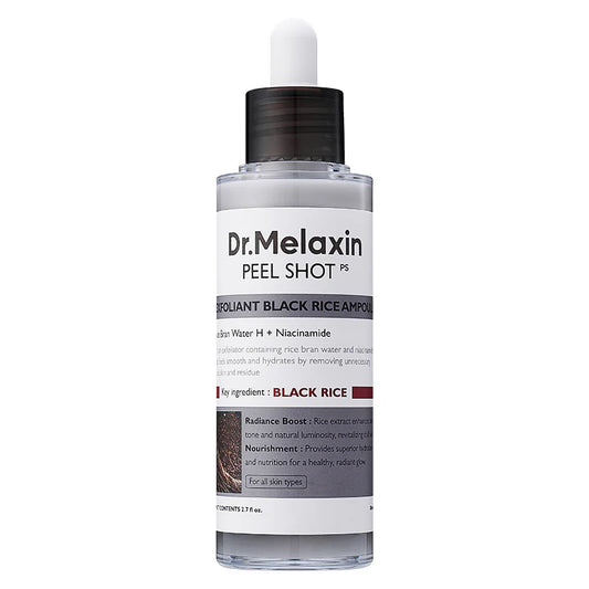 Dr.Melaxin Peel Shot Exfoliating Black Rice Ampoule 80ml bottle