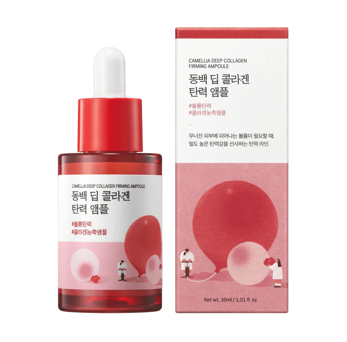 ROUND LAB Camellia Deep Collagen Firming Ampoule 30ML for anti-aging