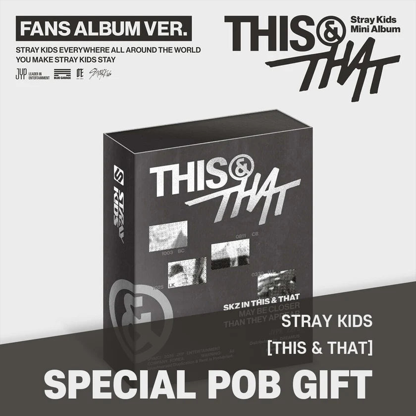 Stray Kids THIS & THAT FANS ALBUM Ver. with Pre-order Benefit (POB) Official Album Photobook and Photocards NZ