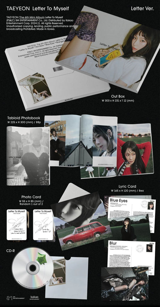 TAEYEON Letter To Myself Letter Ver. | K-pop Album NZ