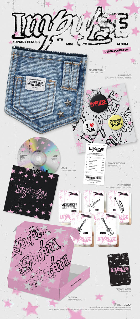 Xdinary-Heroes [IMPULSE] DENIM POUCH Ver. | K-pop NZ